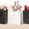 Sac Cadeau couleur noir et blanc texture grain - PKG Pack Magic France